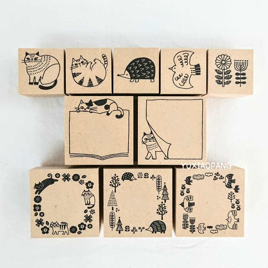 Asuka Hedgehog Cat กรอบสไตล์นอร์ดิก Limited Made in Japan decole Limited Edition fika ซีลไม้