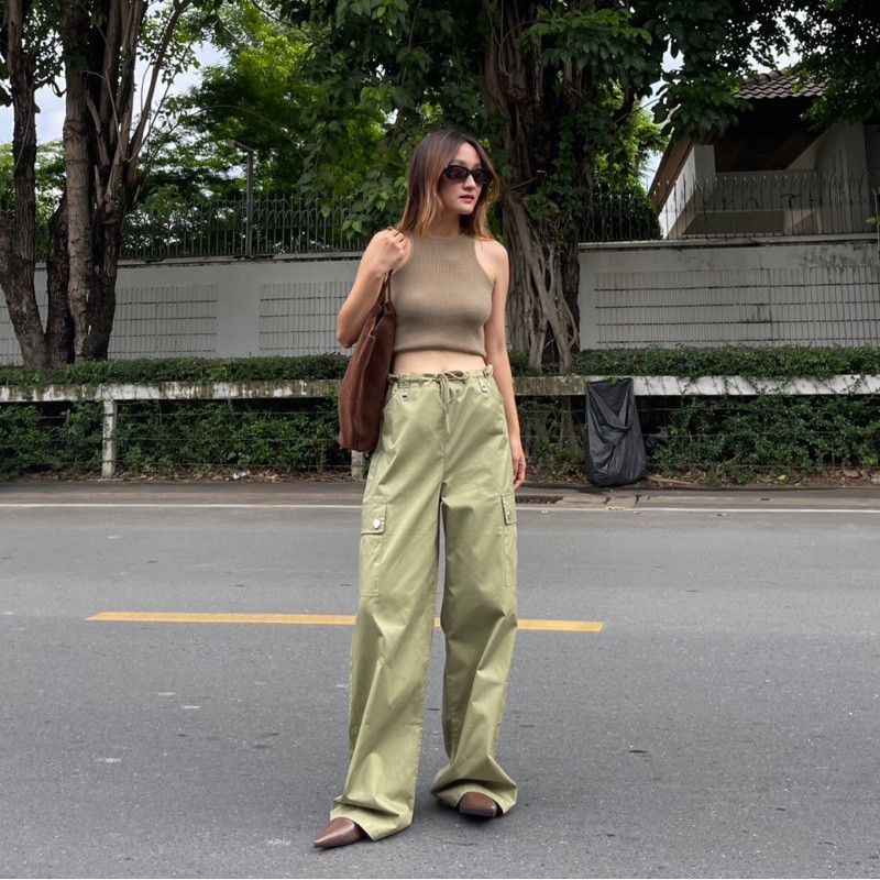 pant Cold Heart 2024 EJ/DJ  กางเกงขายาว แต่งเชือกรูดช่วงเอว