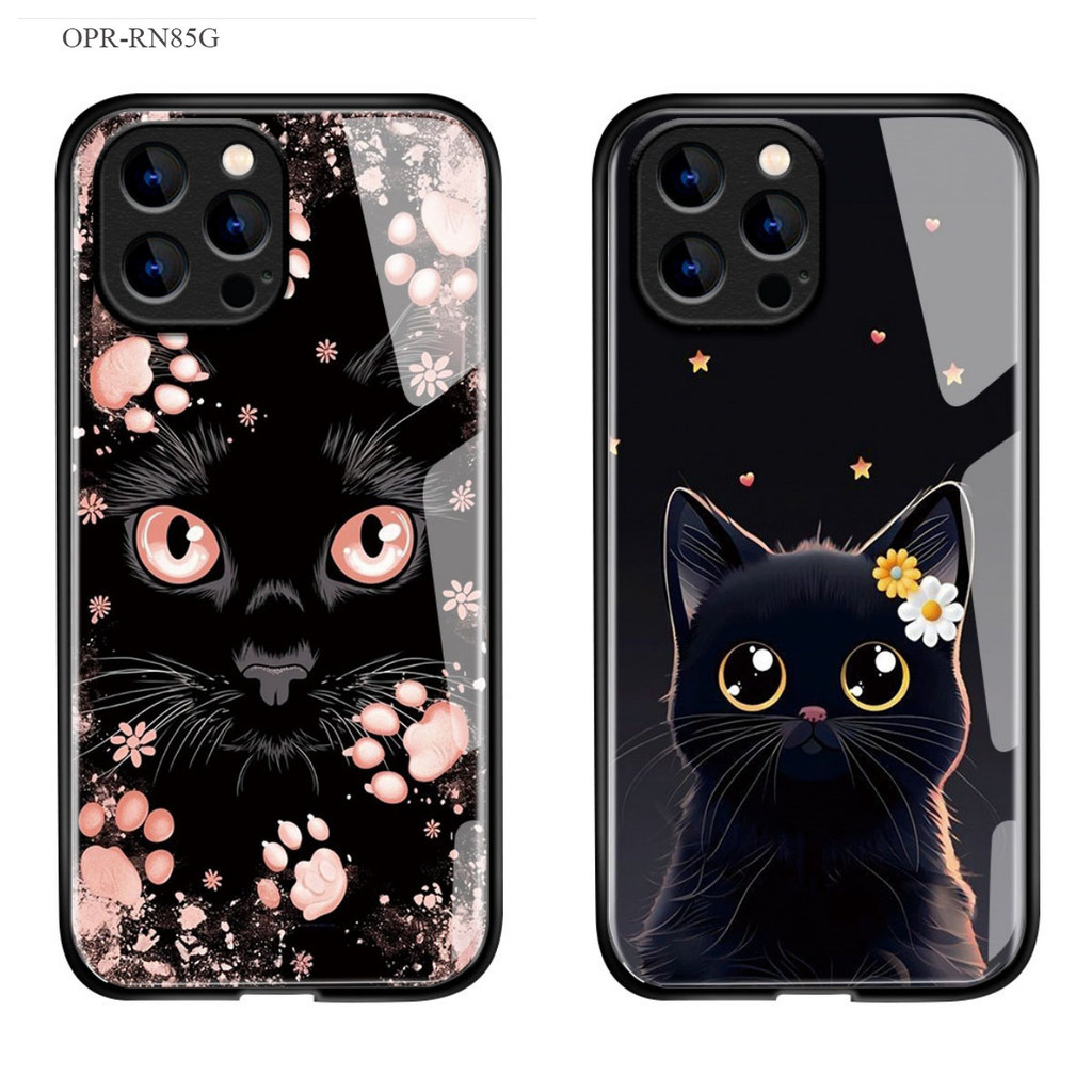 OPPO Reno 8 8Z 7 7Z 6Z 6 5 4 2F F11 F9 F7 F5 Pro Youth 4G 5G เคสออปโป้ Hard Glass Case