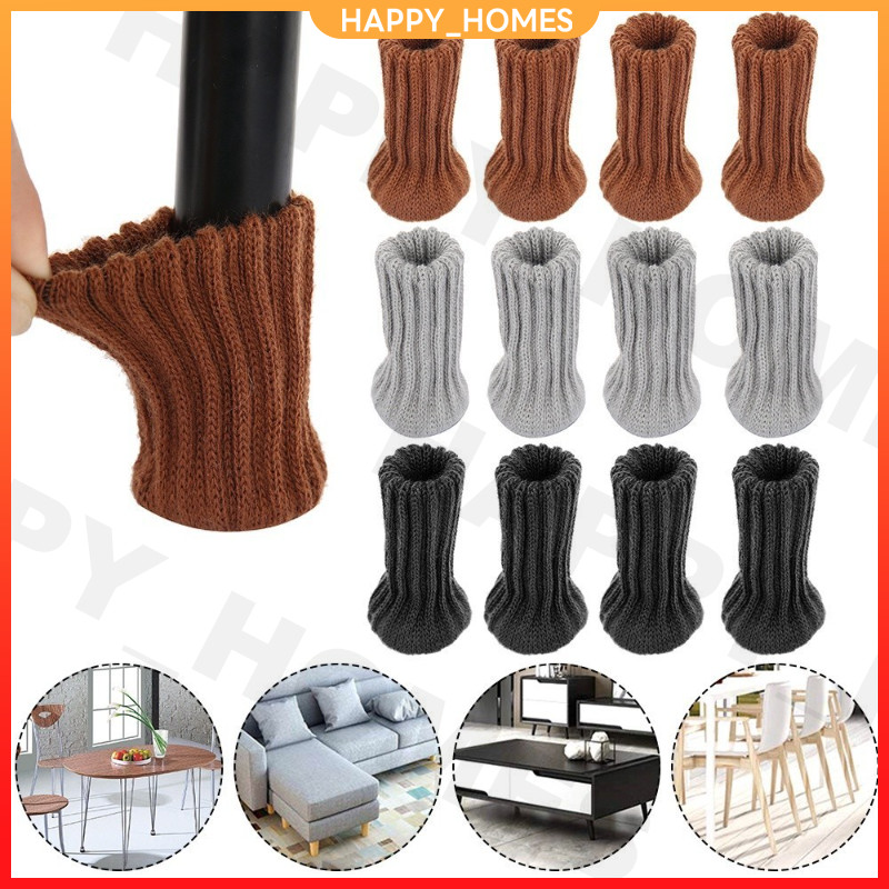 24 PCS ถุงเท้ารองขาเก้าอี้ ถุงเท้าโพลีเอสเตอร์ ที่รองขาเก้าอี้ ที่รองขาโต๊ะ หนาขึ้น กันลื่นกันเสียงดัง สําหรับตกแต่งบ้าน