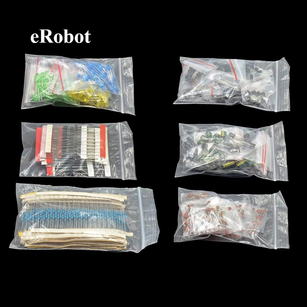 ส่วนประกอบอิเล็กทรอนิกส์ ชุด Metal film Resistor assortment kit ไดโอด electrolytic Capacitor ชุดเซรามิคทรานซิสเตอร์ Pack