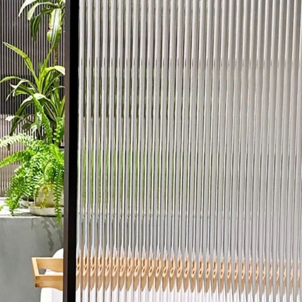 3m ใหม่ Reeded Glass หน้าต่างความเป็นส่วนตัวฟิล์มทึบแสง UV Protection Static Stripe ตกแต่งฟิล์มหน้าต่าง Anti-peep Glass Frosted ฟิล์ม