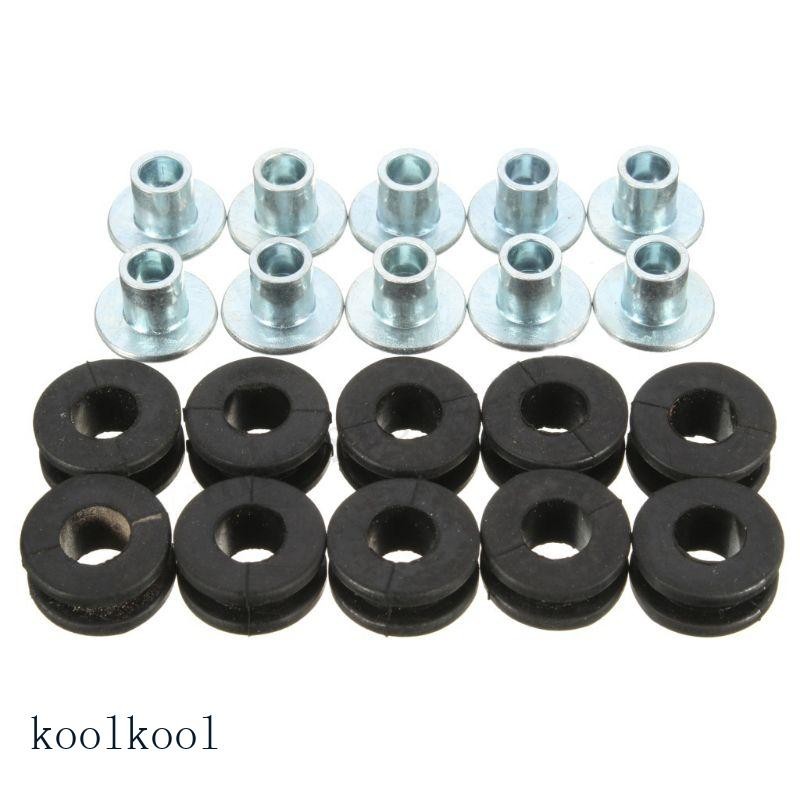 Kool 10 ชิ้นทนทานรถจักรยานยนต์ยาง Grommets ปะเก็นชุด Bolt Assortment ชุด