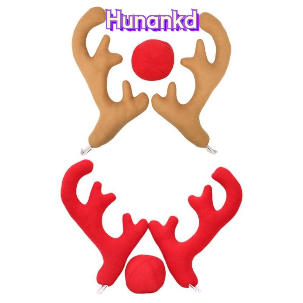 Hunan ตกแต่งคริสต์มาส, Rudeolf Reindeer Red Nose Horn เครื่องแต่งกายชุดเครื่องประดับคริสต์มาส,คุณภาพสูง Elk Horn เครื่องประดับตกแต่งรถคริสต์มาสอุปกรณ์