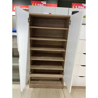 Koncept Furniture ตู้รองเท้า รุ่น Preem สีไม้อ่อน (60x40x120 ซม.) แบรนด์ KONCEPT FURNITURE