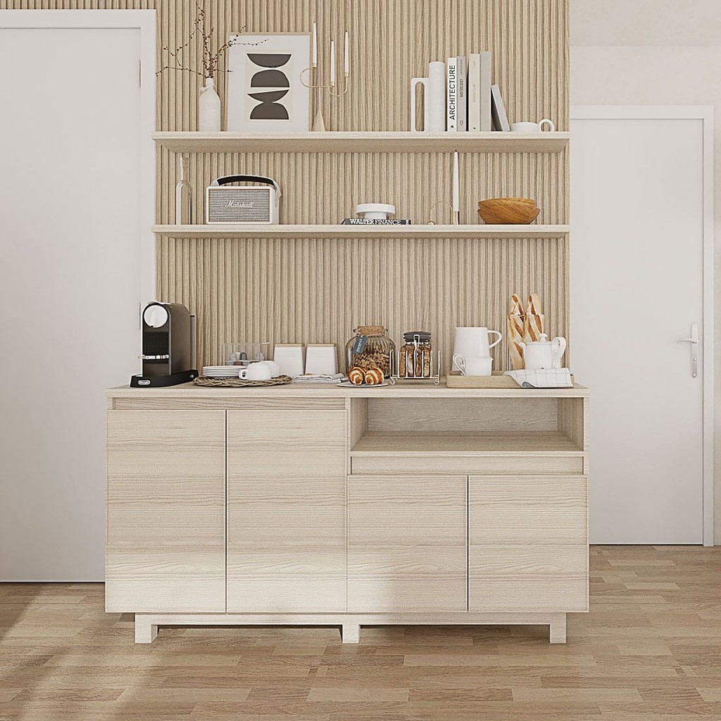 SB Design Square ตู้เตี้ย รุ่น Hakone สีไม้อ่อน (150x45x82 ซม.) แบรนด์ KONCEPT FURNITURE