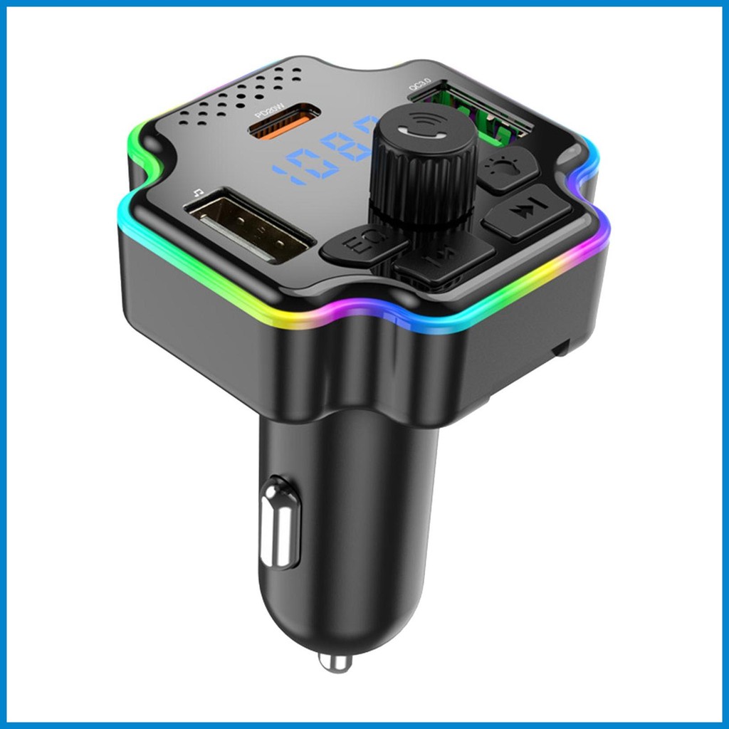 เครื่องส่งสัญญาณ FM ในรถยนต์ USB เครื่องส่งสัญญาณ FM ไร้สายเครื่องเล่นเพลงแบบพกพาที่ชาร์จในรถยนต์ที่ทรงพลังสําหรับการเดินทางเพื่อธุรกิจ yunt1th