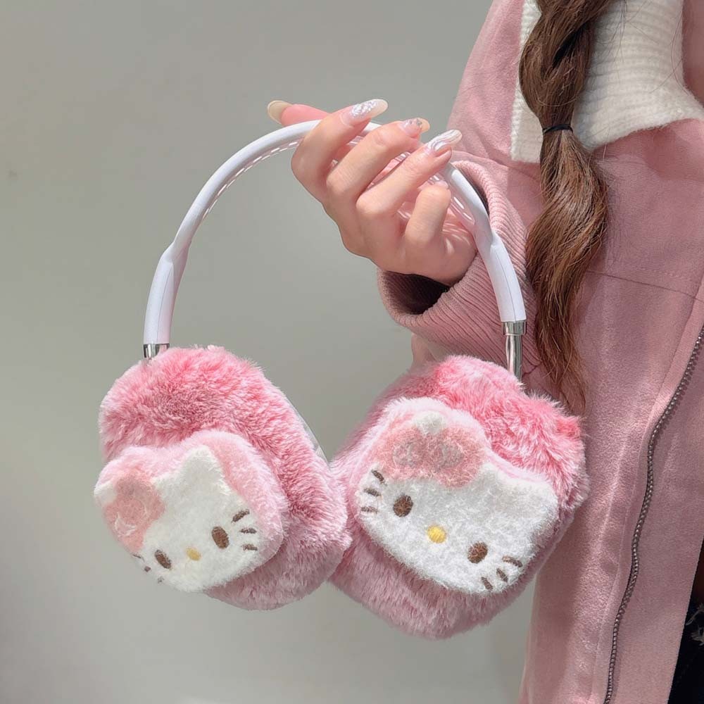 เคสป้องกันตุ๊กตา Hello Kitty น่ารักสําหรับ AirPodsMax ปกอ่อนหรูหราฝาครอบป้องกันหูฟังกันกระแทกป้องกันรอยขีดข่วน