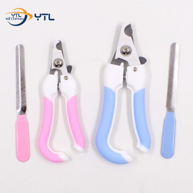 YTL กรรไกรตัดเล็บแมว กรรไกรตัดเล็บสุนัข pet nail clippers กรรไกรตัดเล็บสัตว์ กรรไกรกรูมมิ่งและทำความสะอา ชมพูหรือฟ้า