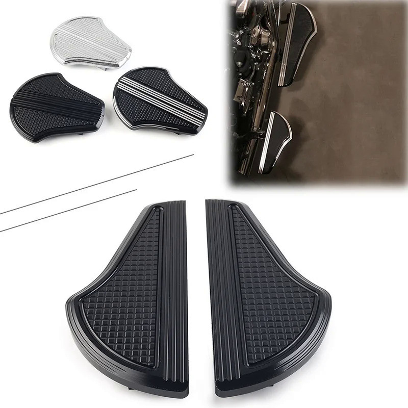 Mo 2 PCS Aluminum Motorcycle Rear Passenger Floorboards For Harley-Davidson Touring 1993-2023