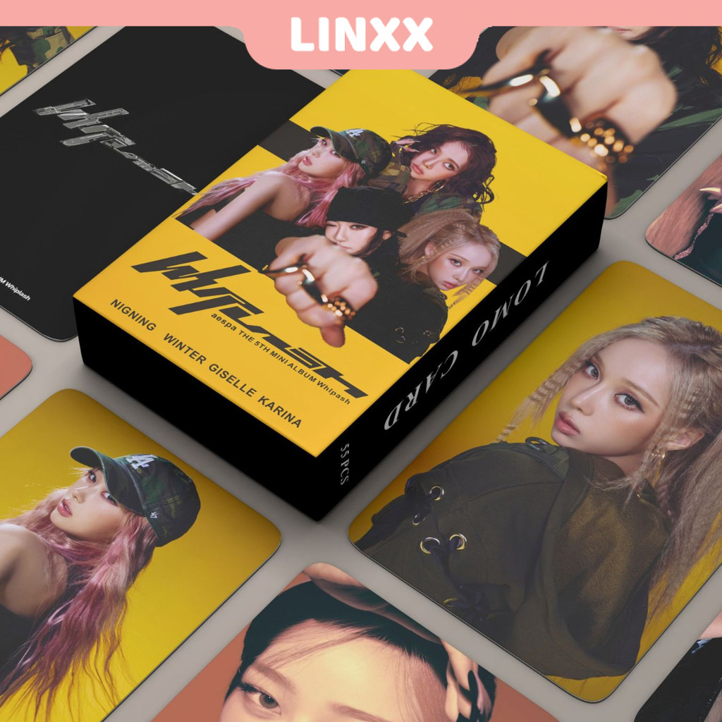 Linxx 55 ชิ้น AESPA Whiplash อัลบั้ม Lomo Card Kpop Photocards โปสการ์ด Series