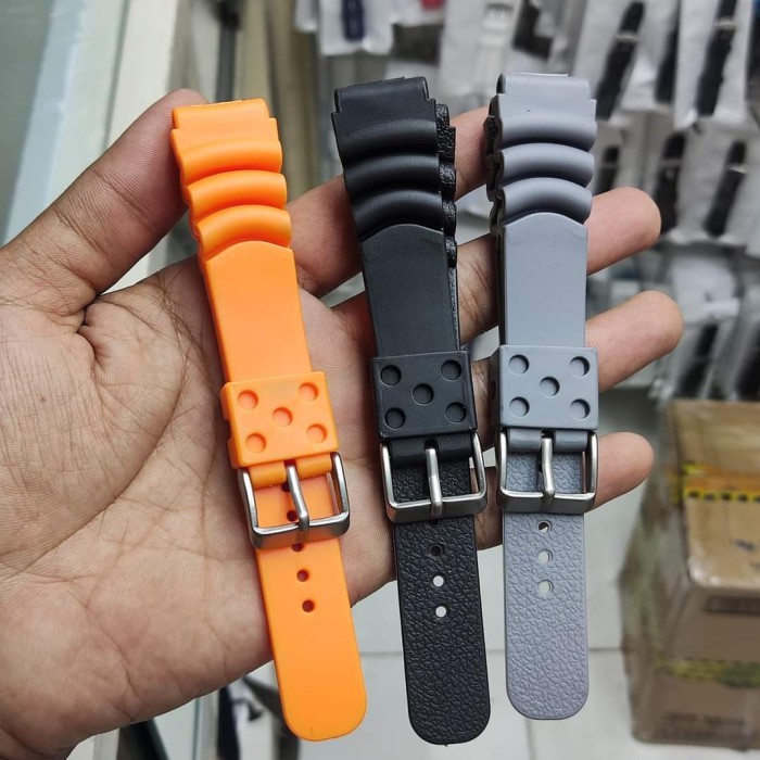 SEIKO 20MM WATCH STRAP RUBBER STRAP 20MM WATCH STRAP - สีดํา