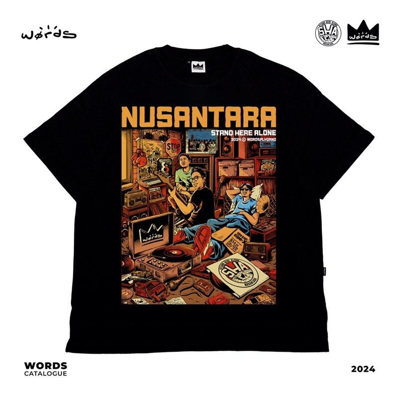 เสื้อยืด Distro WORDS X SHA X NUSTARA | WORDS X SHA X MR.BOTAX | WORDS X SHA X IKSAN SEKUTER | ยืน H