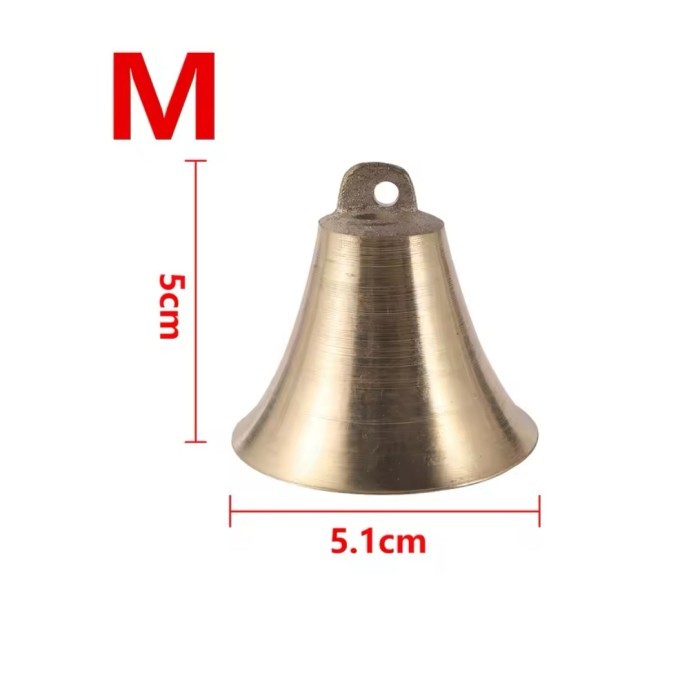 กลาง5เซนติเมตรระฆังสร้อยคอสัตว์วัวแพะคลันตุนแกน คลอนตงหนานแกะทองเหลืองระฆังปศุสัตว์วัวม้าอุปกรณ์สุนั