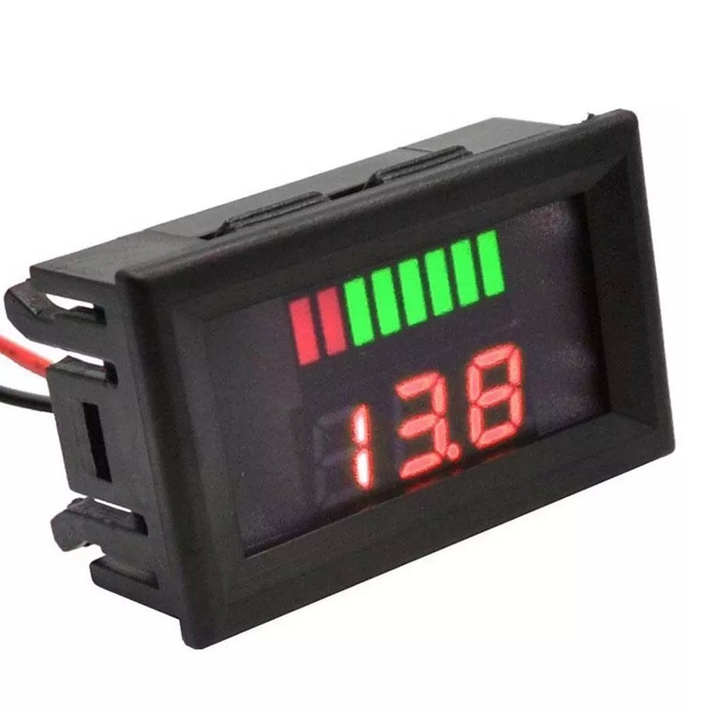 Llma_คุณภาพสูง 12V-72V รถ Marine รถจักรยานยนต์ LED Digital Voltmeter เครื่องวัดแรงดันไฟฟ้าแบตเตอรี่ - รูปที่ 5