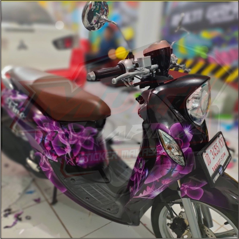 Yamaha FINO 2016 - 2019 สติ๊กเกอร์ติดมอเตอร์ไซค์แบบเต็มตัว, สติ๊กเกอร์แบบกําหนดเองระดับพรีเมียม, ลาย