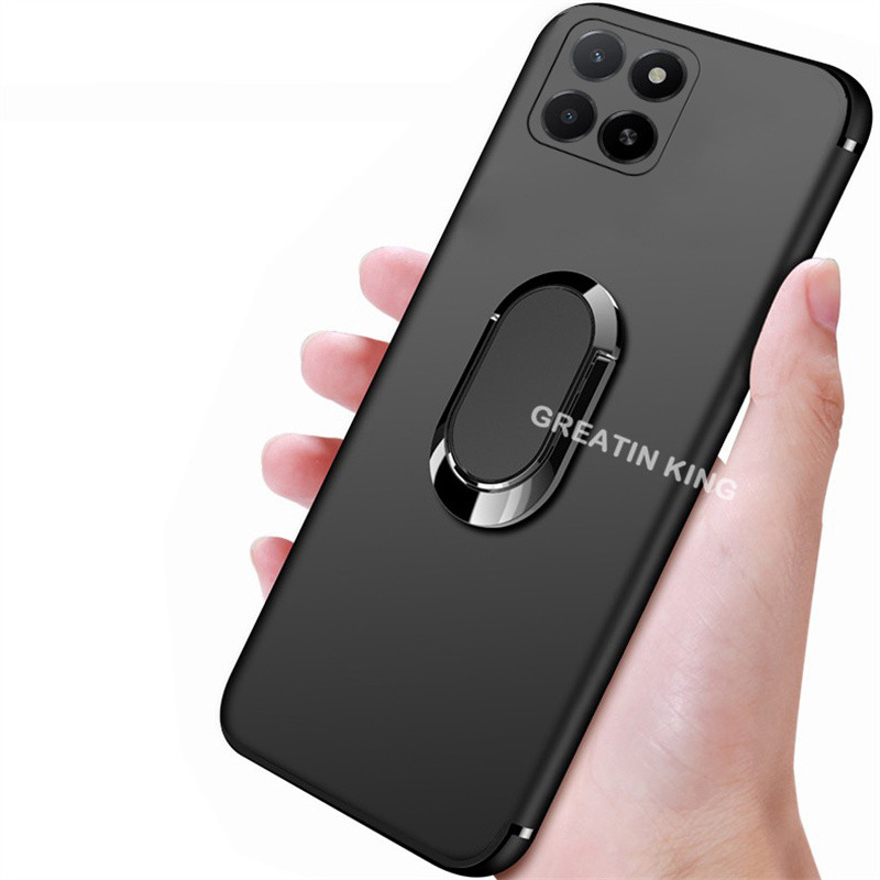 สําหรับ Honor X5b GFY-LX2/X5b Plus GFY-LX2P เคสโทรศัพท์รถแม่เหล็กโลหะผู้ถือแหวนนิ้ว Soft TPU กรณี