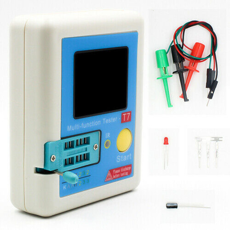 Lcr-t7 เครื่องทดสอบทรานซิสเตอร์ TFT Diode Triode Capacitance Meter LCR ESR Meter Kit