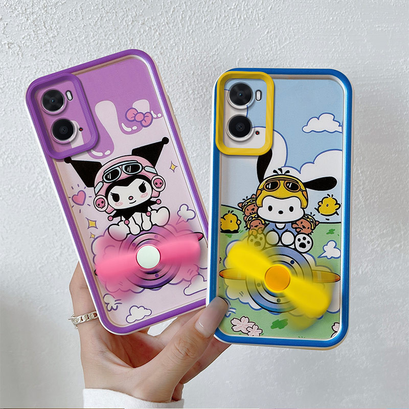 สําหรับ OPPO A76 CPH2375 กรณีกันกระแทกซิลิโคนนุ่ม TPU การ์ตูนหมุน Gyro ปกหลังเคสโทรศัพท์สําหรับ OPPO