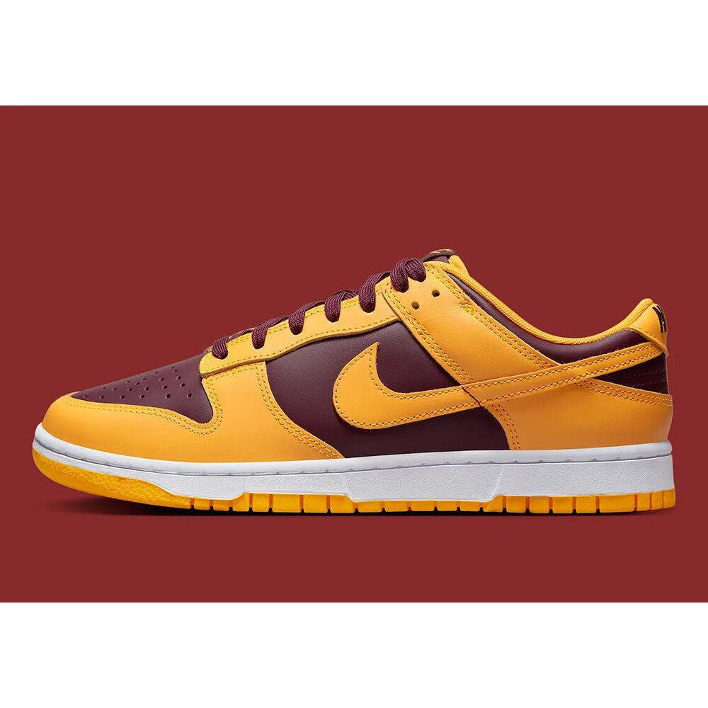 Nike Dunk Low Retro Arizona State Yellow Bordeaux DD1391-702 ไซส์ผู้ชาย ใหม่