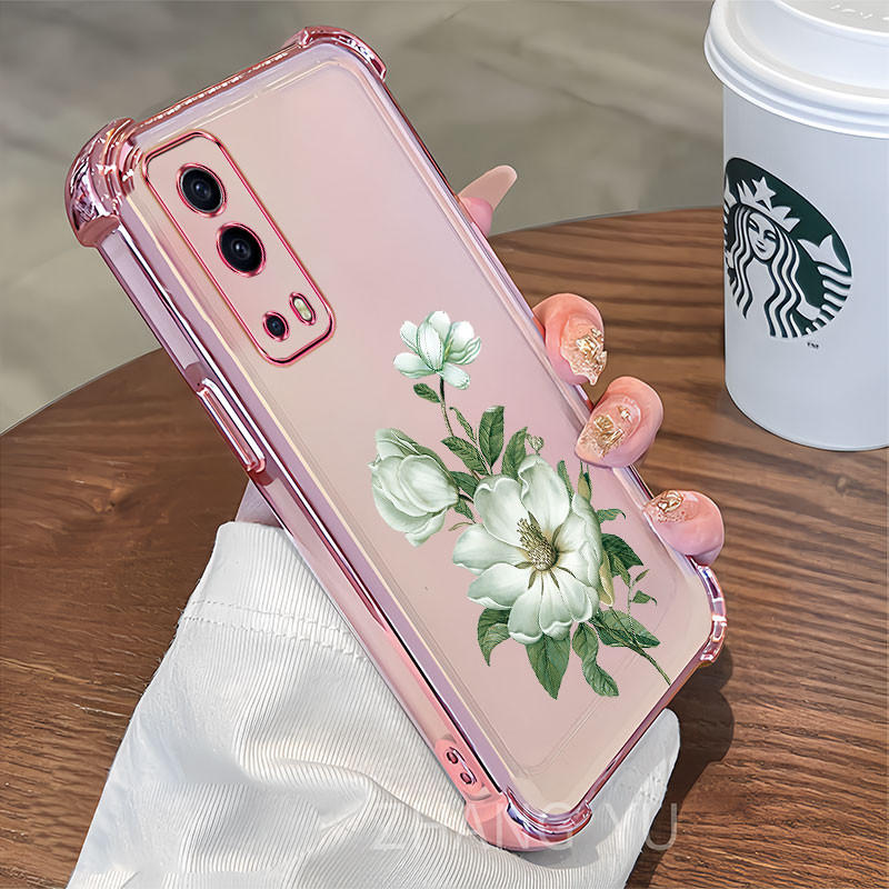 ปลอก VIVO Y72 Y76 Y76S 5G เคสโทรศัพท์ 2025 ใหม่ซิลิโคนป้องกันสี่มุม MLH