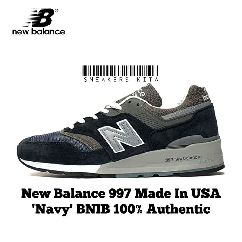 NEW BALANCE รองเท้าผ้าใบ997 USA Navy m997nv Original 100% New Balance Sports Shoes