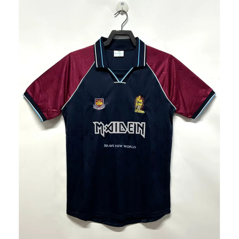 1999 West Ham United Home เสื้อยืดฟุตบอลย้อนยุคคุณภาพสูง