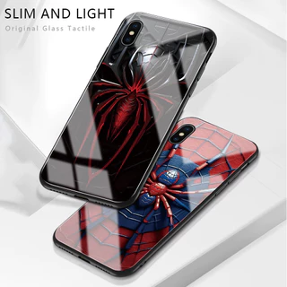 เคส สำหรับ iPhone 17 16 15 14 13 12 11 X XS XR 7 8 6 SE Mini Plus Pro Max 2020 2022 เคสไอโฟน เคสแข็ง Hard Glass Case BLK