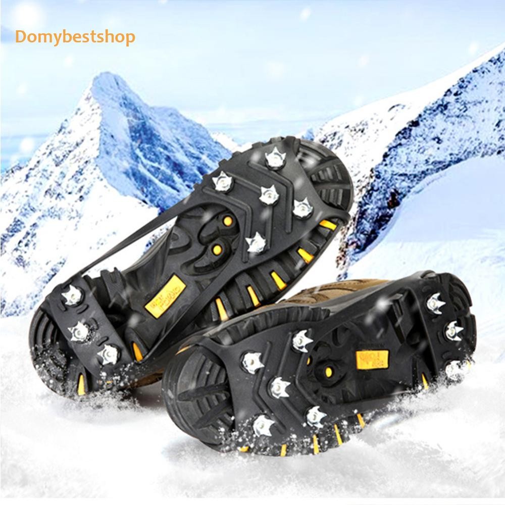[Domybestshop.th] คลีทหนามรองเท้า กันลื่น 5/10/24 สตั๊ด RBS สายรัดกันลื่นหิมะ รองเท้าลุยหิมะ crampons 8 หมุด อุปกรณ์เดินป่า ปีนเขา อุปกรณ์สกี สกี สเก็ต สําหรับปีนหิมะ น้ําแข็ง