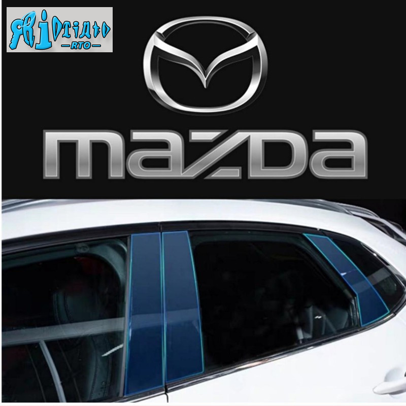 Mazda CX30 CX-30 TPU เสาฝาครอบคอลัมน์กลาง TPU โปร่งใสฟิล์มป้องกัน 8 ชิ้น/เซ็ต