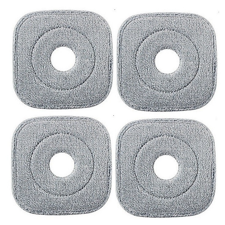 2/4 ชิ้น Self Wash Spin Mop ผ้าไมโครไฟเบอร์เปลี่ยนวงกลมทําความสะอาดในครัวเรือนสําหรับ Flat Mop
