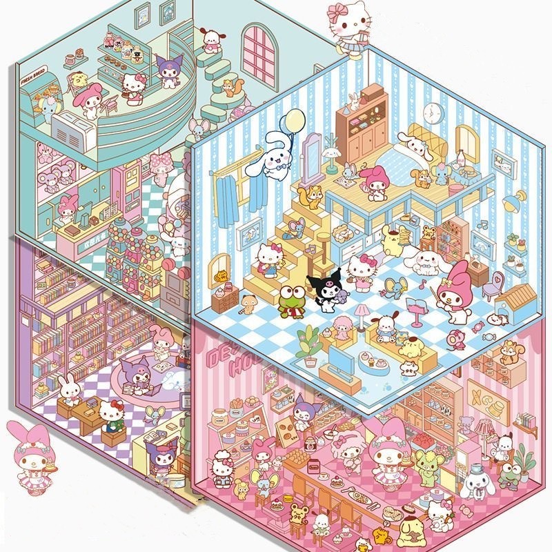 Sugarsticker Sanrio Character Series 4 รูปแบบสติกเกอร์สติกเกอร์กันน้ํากระดาษ วัสดุสมุดภาพชุด ราคา ถูกที่สุด ดีลบีเคเค