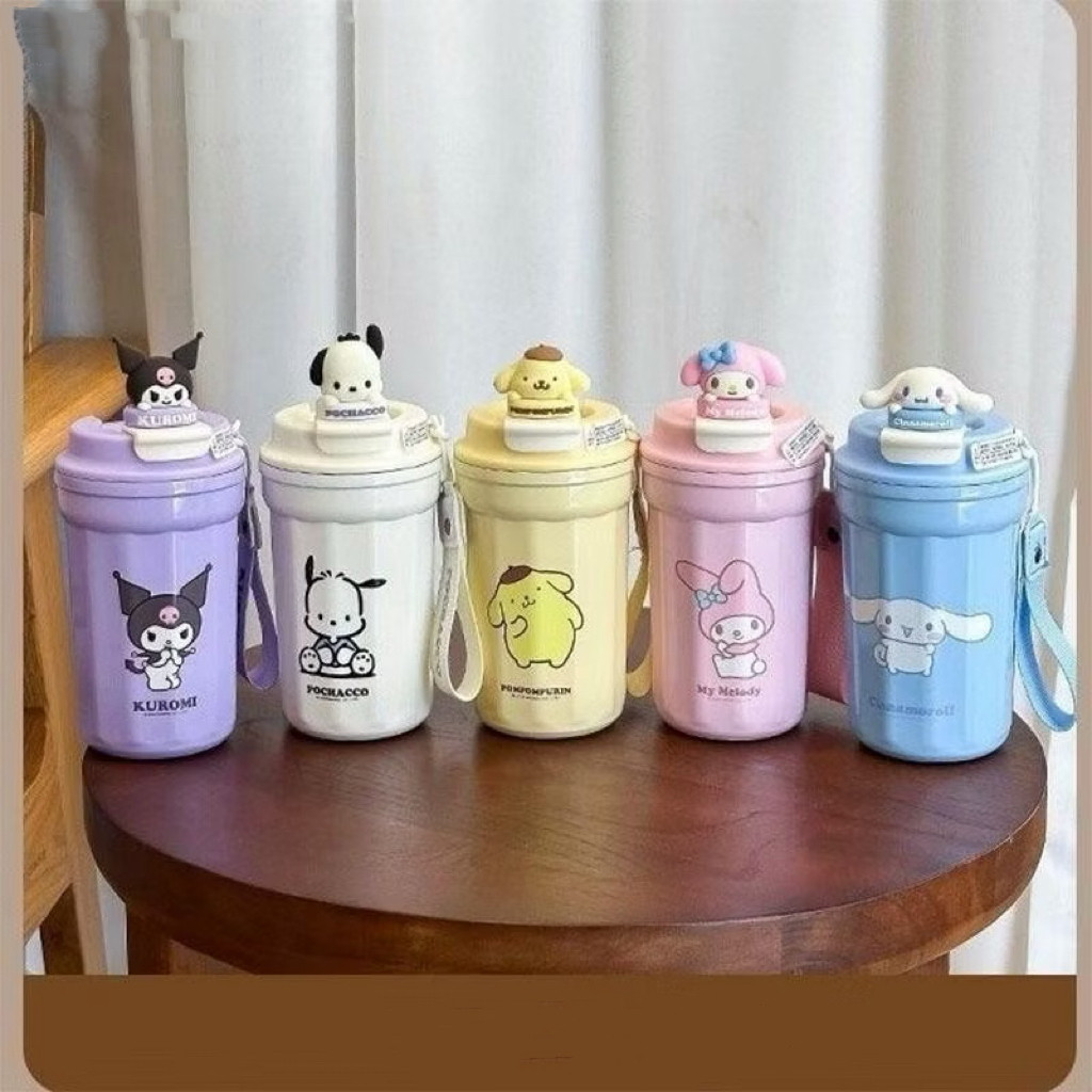 Sanrio 304มูลค่าสูงKulomi ใส่กาแฟ น้ำแบบพกพาสำหรับนักเรียนและเด็กผู้ ใหญ่มีให้เลือ แก้วสแตนเลสหุ้มฉนวนแบบพกพาแก้วสแตนเลส