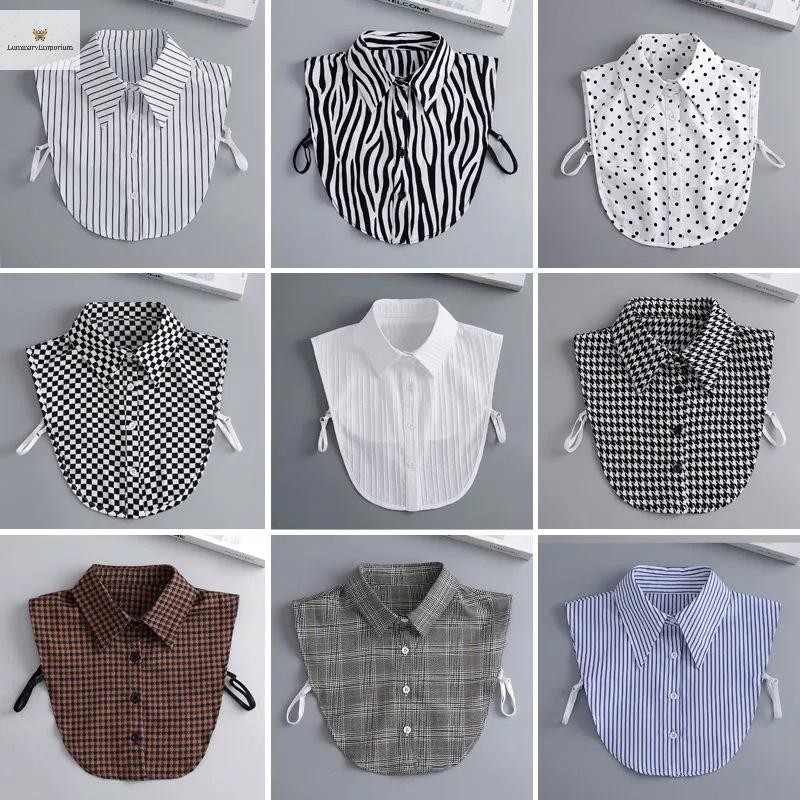 ปลาค็อด ผู้หญิงปกปลอมตกแต่งเสื้อที่ถอดออกได้เสื้อคอปกเสื้อกันหนาวปลอมปกด้านบนผู้หญิงเครื่องแต่งกายอุปกรณ์ใหม่
