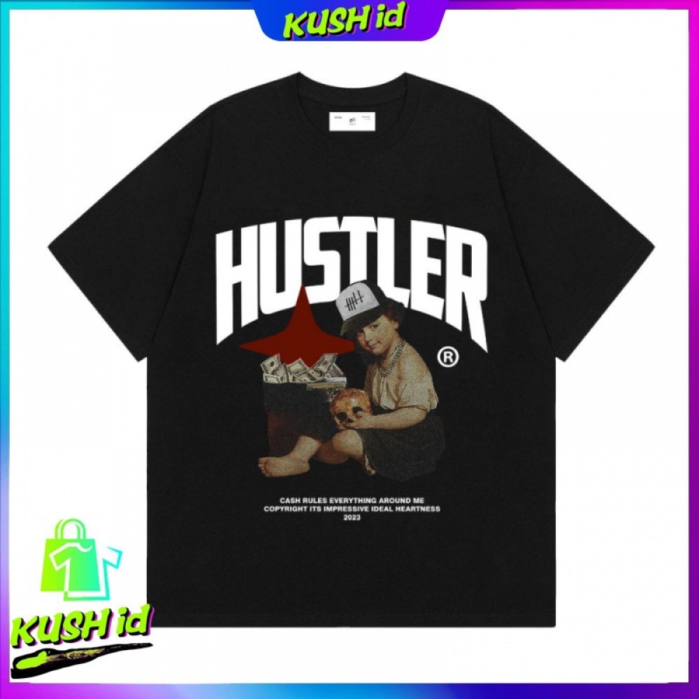 เสื้อยืด Kush id Hustler สีดํา