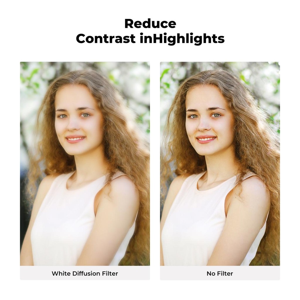 K&f Concept White Pro Mist 1/4 กรอง Cinematic Effect Filter 49/52/55/58/62/67/72/77/82mm HD Dreamy Soft White Diffusion Filter เคลือบ 28 ชั้น Nano-X Series
