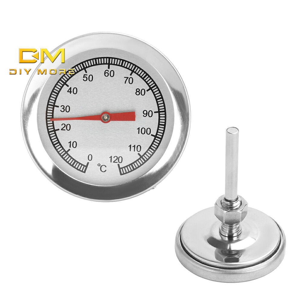 Diymore 0-120℃ เตาอบเครื่องวัดอุณหภูมิสแตนเลสในร่ม/กลางแจ้งเตาย่างบาร์บีคิวเตาอบเครื่องวัดอุณหภูมิสําหรับเตาอบ/ตู้เย็น/ย่างภายใน