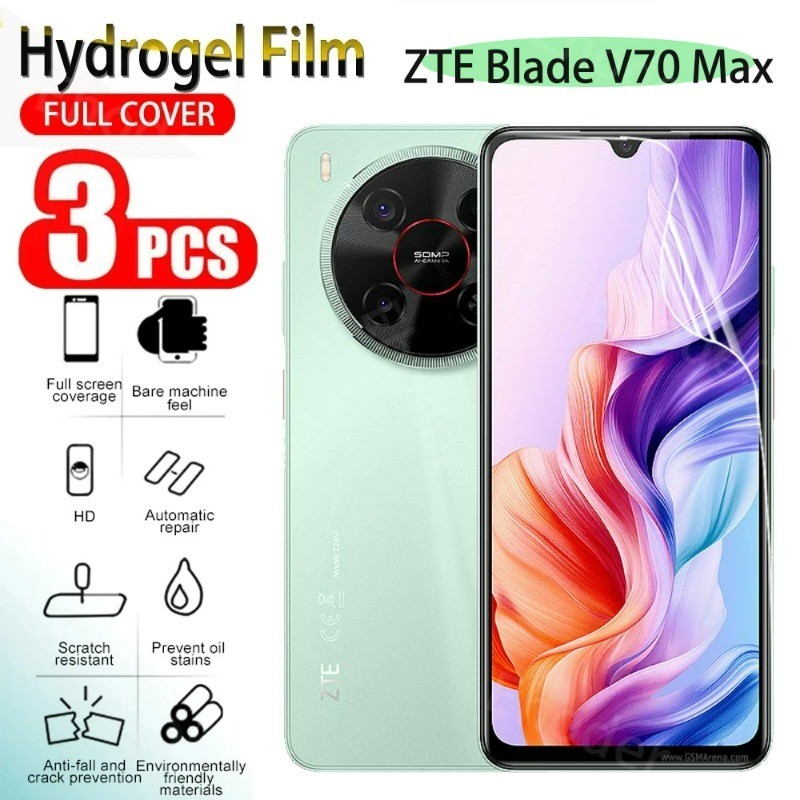 1-3pcs Soft Hydrogel ฟิล์มสําหรับ ZTE Blade V70 Max Design 5G 2025 Full Cover Screen Protector สําหร