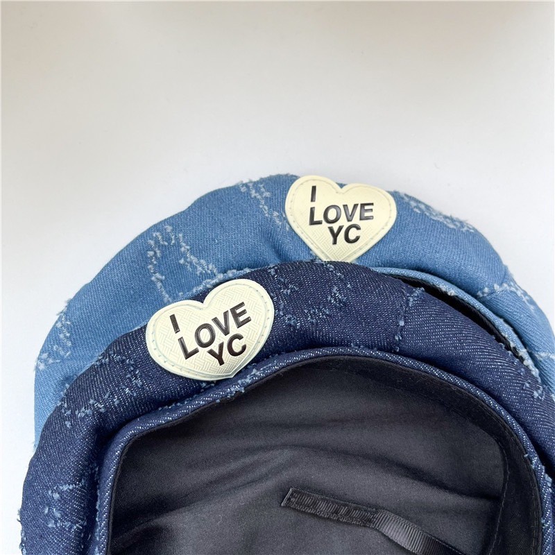 PRETTY BABY หมวกเด็ก 2-8ปี รอบหัว48-52cm หมวกทรงเบเร่ต์ยีนส์ หมวกแฟชั่น ปรับขนาดได้ (1540) - รูปที่ 3