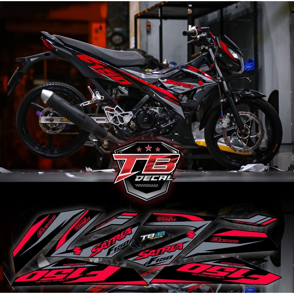 [ VIP ] Satria แสตมป์ & Raider F150 เสื้อเชิ้ตสีดําผสมทุกสี 02 ปี รับประกัน