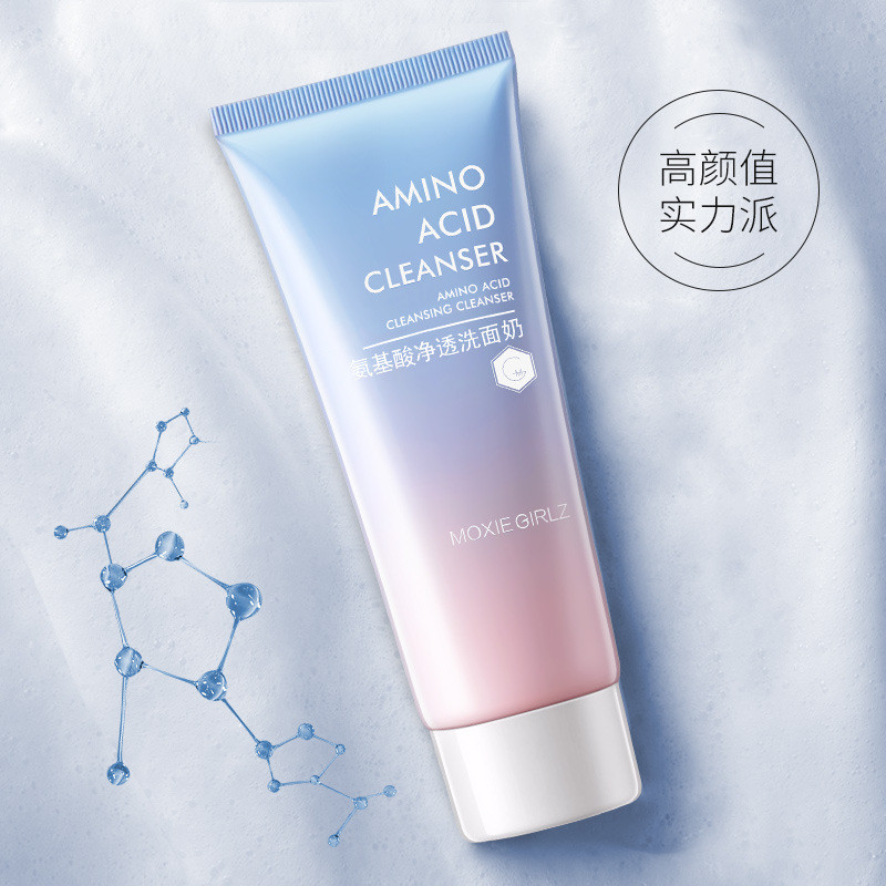 Mousse Girl Amino Acid Cleansing Facial Cleanser Cleanser Mild Moisturizing โรงงานขายตรง One Piece H