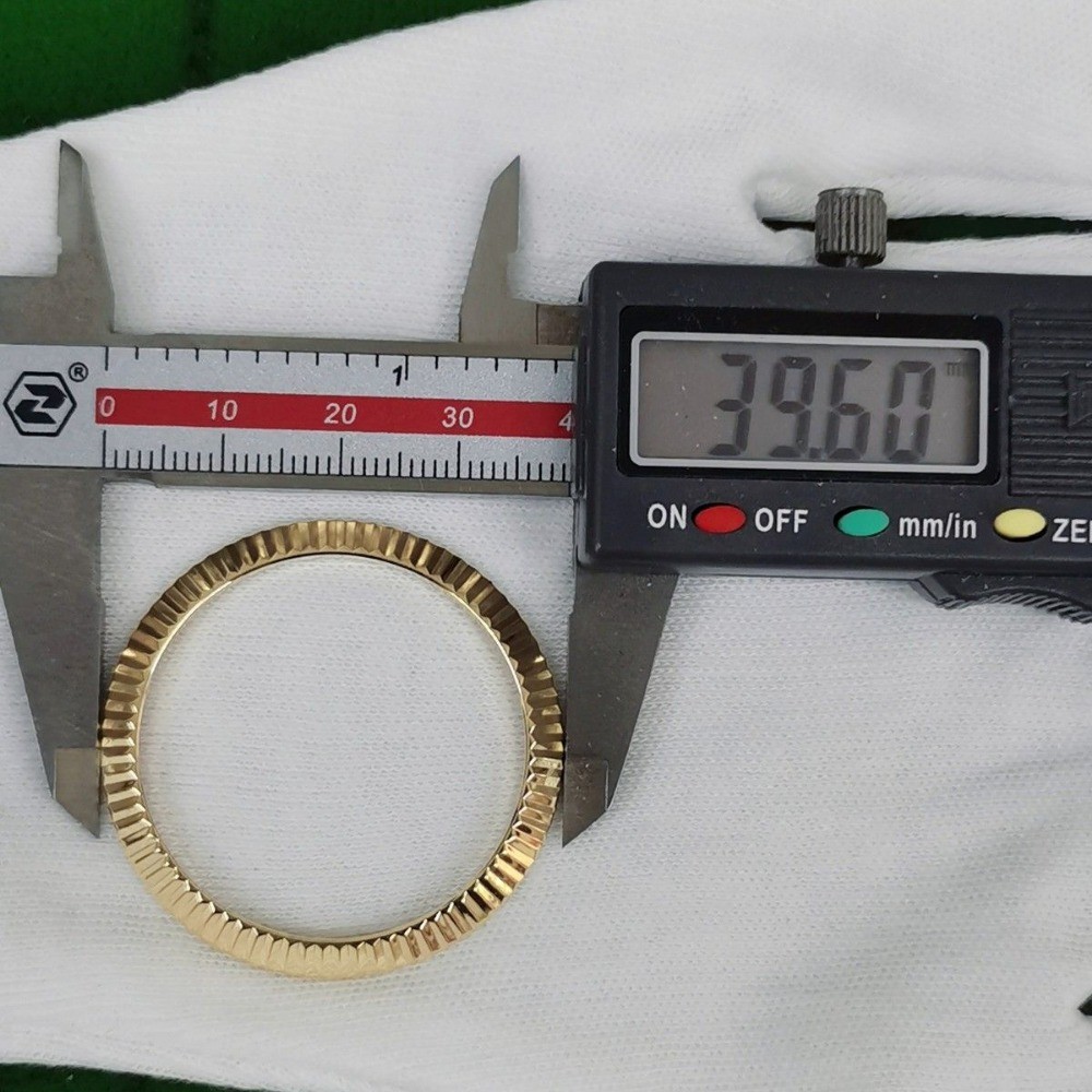 สําหรับ 41 มม. 12633 126334 Rolex Datejust41 316L Steel Silver GOLD Bezel 32.5mm