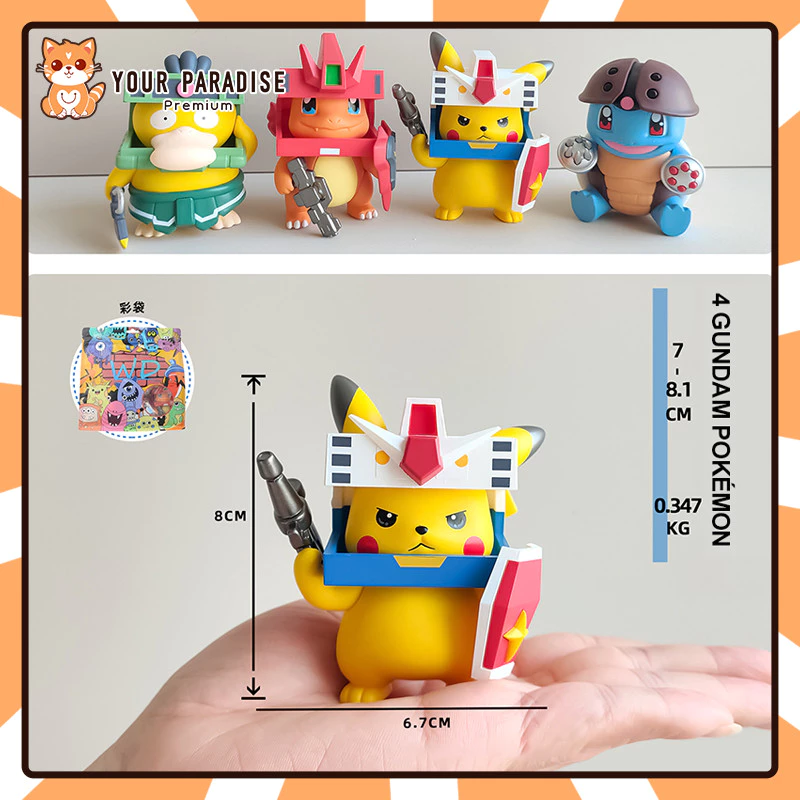 ของเล่นฟิกเกอร์ตุ๊กตาโปเกมอน โมเดลพิคาชู ของตกแต่งโต๊ะ กล่องสุ่ม ของเล่นสร้างสรรค์ ของขวัญวันเกิด