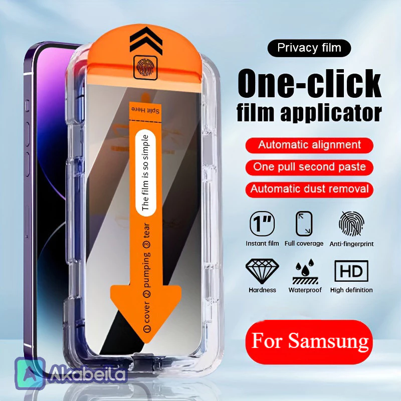 Anti-Spy ฟิล์มกระจก For Samsung A16 A06 A55 A56 A07 A17 A54 A15 A26 A34 A12 A14 5G A05S S25 Ultra A35 5G เต็มจอใสฟิล์ม