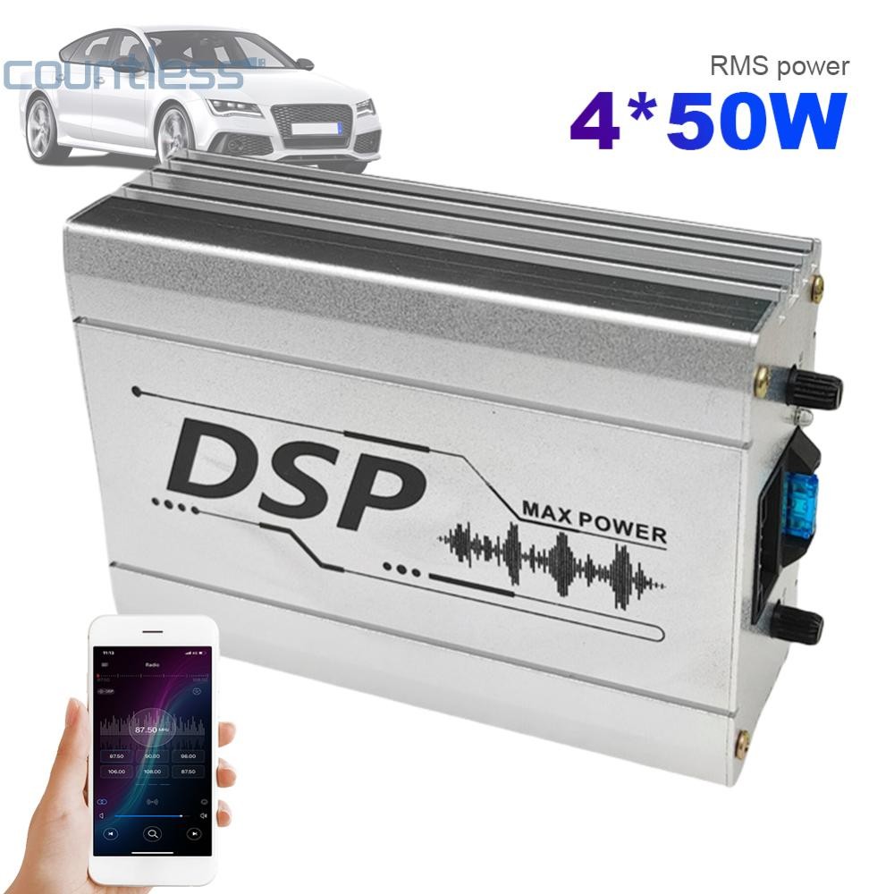 Dsp Car Power Amplifier รองรับ APP ควบคุมเครื่องเสียงรถยนต์สัญญาณดิจิตอล DSP รถ Equalizer สําหรับการ