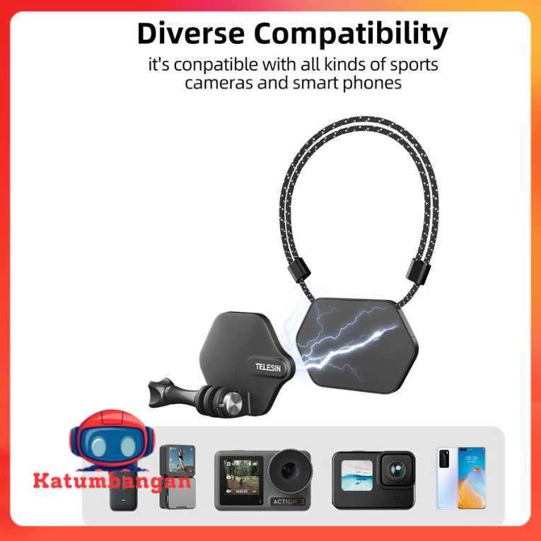 TELESIN สายคล้องคอแม่เหล็กสําหรับกล้องแอคชั่นสมาร์ทโฟน - TE-MMK-002