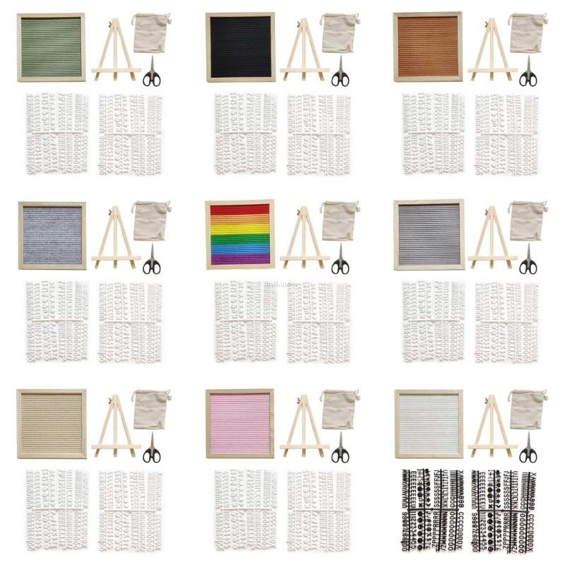 Ba Felt Letter Board 9 8x9 8 นิ้วเปลี่ยน Letter Board พร้อมตัวอักษรตัวเลขขาตั้ง