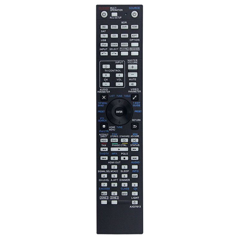 เข้ากันได้กับตัวรับสัญญาณ AV Pioneer SC-LX75 VSX-2021-K VSX-LX55 รีโมทคอนโทรล AXD7613 AXD7591 อะไหล่