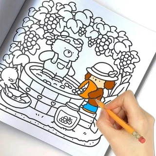 สมุดระบายสีเด็ก ฝึกความคิดสร้างสรรค์ เสริมพัฒนาการ เหมาะเป็นของขวัญ ของเล่นเสริมการเรียนรู้