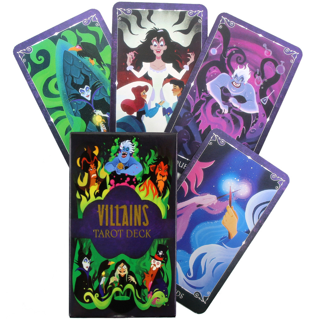 Villains Tarot Decks คุณภาพสูง Divination เกมกระดานปาร์ตี้เกมความบันเทิง Occulting การ์ดเกม